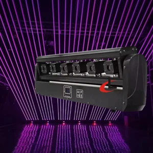 Barra de luz láser de cabezal móvil de 6 ojos discoteca rayo láser sacudiendo iluminación Heah DJ - Imagen 1 de 11