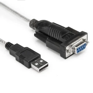 Cable RS232 módem nulo serie Rocstor Y10C701-B1 3 pies USB a DB9 con chip FTDI UART - Imagen 1 de 4
