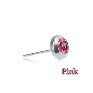 Unisex Retro Stainless Steel Earrings Classic Simple Crystal Stud Men Women 0944 - Picture 1 of 17