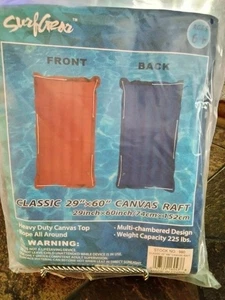 Surf Gear Classic LARGE 29" x 60" Canvas Floß vorne rot & hinten blau #980 Neu in Verpackung - Bild 1 von 2