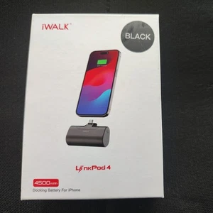 iWALK LinkPod4 4500mAh Portable iPhone Charger - Black, DBL4500L - Picture 1 of 2
