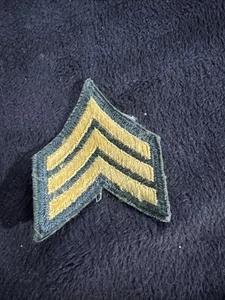 Sergeant Rank Patche Brown Gold Chevron Three Stripe Police M1 - Picture 1 of 1