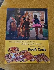 1959 BRACH'S Halloween Süßigkeiten Vintage Druck Werbung Trick or Treat Jack L-O-Lantern - Bild 1 von 4