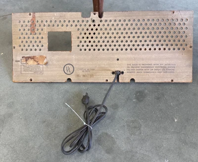 Philco Predicta Vintage Television Masonite Back Cover With Cord - Image 1 of 4