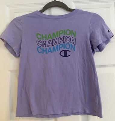 Camiseta Champion para niñas con gráficos lisos púrpura/lavanda talla L (14) Foto 1 de 4
