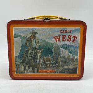 Vintage Early West Oregon Trail Lunchbox 1980s Buffalo Bill Sitting Bull Boone! - Picture 1 of 18