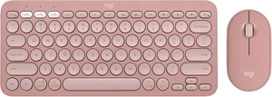 Logitech Pebble 2 Slim Bluetooth Combo Wireless Keyboard & Mouse PC / MAC Pink - Picture 1 of 10