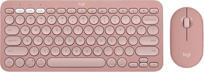 Logitech Pebble 2 Slim Bluetooth Combo Wireless Keyboard & Mouse PC / MAC Pink - Image 1 of 4