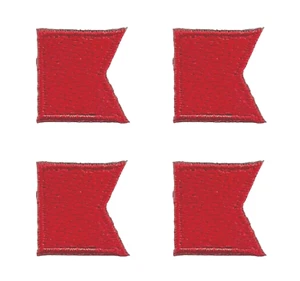 Maritime Signal Flag Letter B Patch Embroidered Bravo Cut out Iron on (5/8" in) - Picture 1 of 2