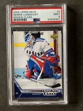 2005 Upper Deck Rookie Class Henrik Lundqvist RC Mint PSA 9