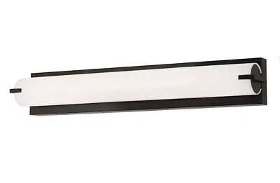 Aplique de pared LED AFX Lighting Axel 1 luz 24", negro/blanco - AXLV2404LAJUDBK Foto 1 de 2