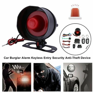 Universal Car Alarm System Security Keyless Entry System with 2 Key Fobs N6Z7 - Picture 1 of 12