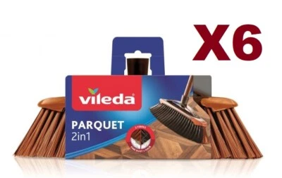 6 PZ VILEDA SCOPA PARQUET 2 IN 1 SUPERFICI DELICATE - Photo 1/4