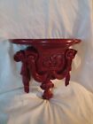 Red Gothic Wood Metal Vintage Wall Hanging Sconce Shelf Goth