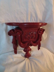 Red Gothic Wood Metal Vintage Wall Hanging Sconce Shelf Goth - Picture 1 of 9