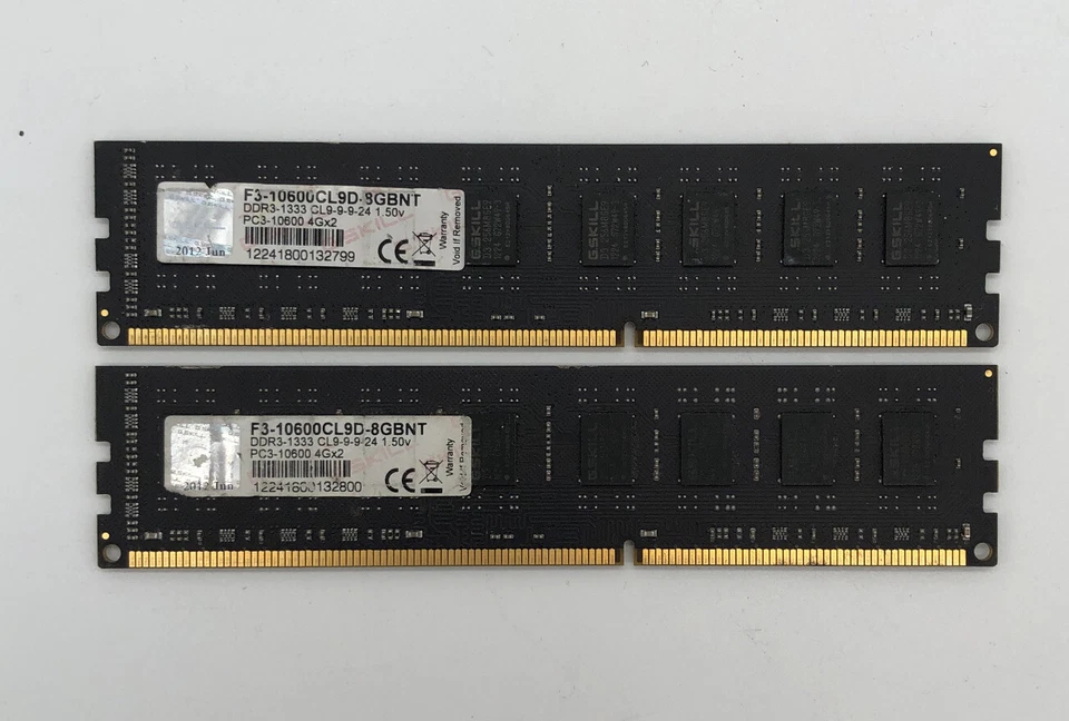 G.SKILL F3-10600CL9D-8GBNT - 8GB (2X4GB) DDR3 RAM - 4Gx2 PC3-10600 - Bild 1 von 1