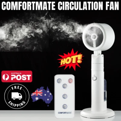 Smart Spray Standing Pedestal Fans Quiet Air Circulating Fan With Remote Control - image 1 of 4