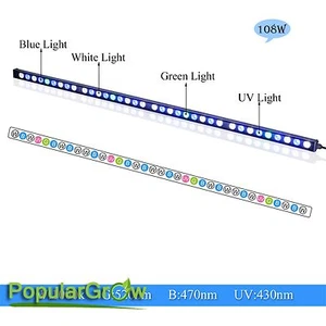 Barra luminosa acquario 108W LED impermeabile IP65 barriera corallina pesci acquario illuminazione - Foto 1 di 1