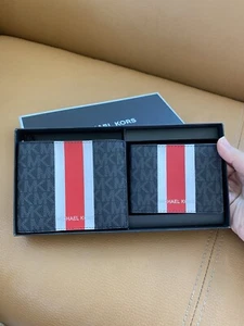 MICHAEL KORS MENS BILLFOLD 3 IN 1 WALLET SET GIFT BOX  - Picture 1 of 6