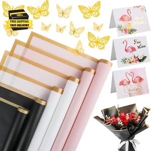 24 hojas de papel de envolver flores - papel de envolver ramo floral impermeable, flor - Imagen 1 de 7