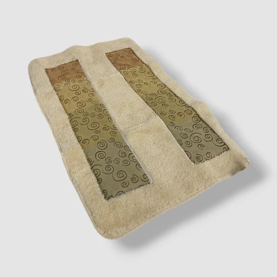 Alfombra de baño Miramar beige baño popular | 21" x 32" Foto 1 de 4
