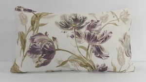 Handmade Bolster Cushion Cover in Laura Ashley Gosford Plum Both Sides - Picture 1 of 2