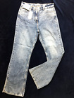 Next Women Comfort FLARE High Rise Mid Blue Wash Jeans UK size 14 Long - BNWT