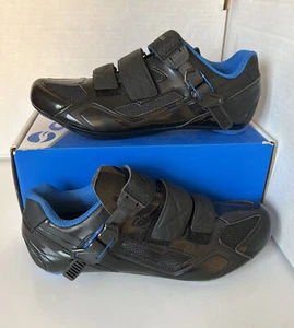 Giant Phase 2 Cycling Shoe Black Road Tri Race Three Bolt Cleat Size 40 - Picture 1 of 7