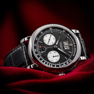 Reloj para hombre A. Lange and Söhn datógrafo arriba/abajo platino 405.035 caja papeles - Imagen 1 de 24