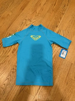 Roxy Rash Guard Youth Girls Size Medium 50 + Ultraviolet Protection Swim Shirt - Image 1 of 4