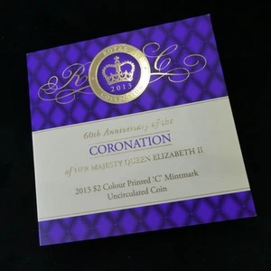 2013 Purple Coronation C Mint $2 Uncirculated Coin on Card - Picture 1 of 2