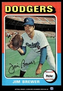 1975 Topps #163 JIM BREWER EX-MT Los Angeles Dodgers - Picture 1 of 2
