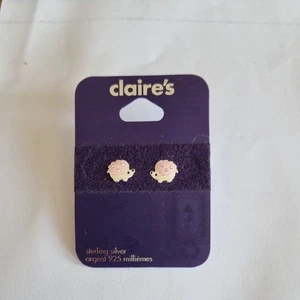 Claire's Sterling Silver Hedgehog Stud Ear Rings, New, $14.99 - Picture 1 of 3