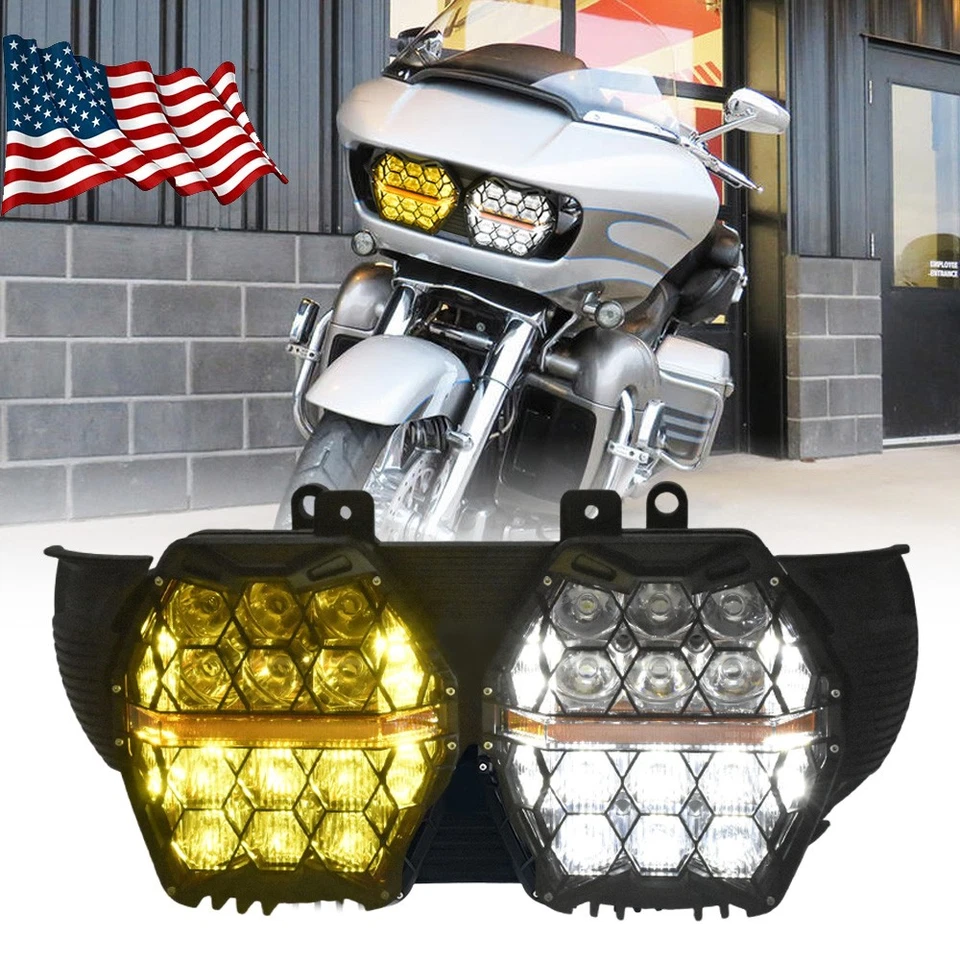 Para Harley Davidson Glide Ultra CVO/SE FLTRUSE. Faro LED DRL 2015-2016 Foto 1 de 4