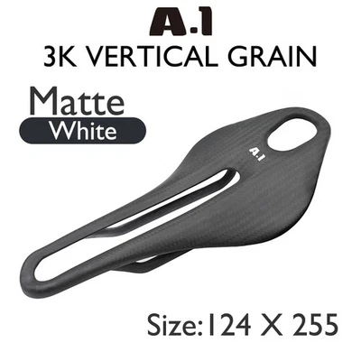 Sillín de carbono para bicicleta de carretera MTB/montaña grava 255*124 mm cojín de asiento delantero brillante  Foto 1 de 4