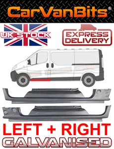 PARA VAUXHALL VIVARO RENAULT TRAFIC 01-14 PAR DE PANELES DE REPARACIÓN DEBAJO DEL UMBRAL DE LA PUERTA DELANTERA - Imagen 1 de 13