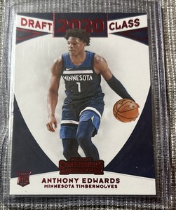 2020-21 Contenders Anthony Edwards Red Draft Class Rookie RC Timberwolves