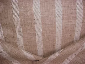 2-3/8Y KRAVET 34985 BURLAP SANDSTEIN GESTREIFT TWEED GEWEBT POLSTERSTOFF - Bild 1 von 4