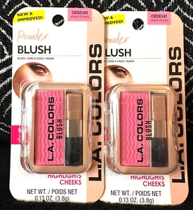 LOTE 2pk LA COLORS SWEET CHEEKS CBSB341 COLOR ROSA INTENSO RUBOR CONTORNO REFLEJOS - Imagen 1 de 4