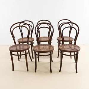 SEDIE THONET IN LEGNO E PAGLIA DI VIENNA , 6 PZ - Foto 1 di 8