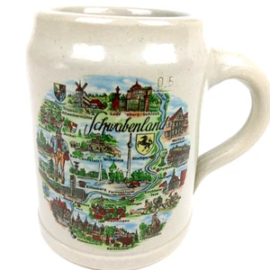 Taza de arcilla Schwabenland Alemania Occidental 0,5 litros - Imagen 1 de 8