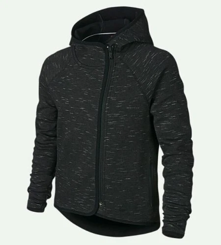 Sudadera con capucha Nike Tech Fleece FZ Cape negra jaspeada talla MD 677234 032  Foto 1 de 4