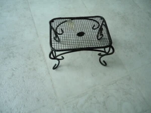 Miniature Dollhouse Black Wire & Mesh Rectangular Patio Table 3” X 4” X 3” - Picture 1 of 7