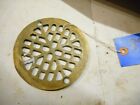 USED CAST BRASS FLAT FLOOR DRAIN COVER  3/16 X 5 1/16 INCH DROP IN TYPE