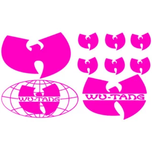 Wu Tang Street Wear 9 Set Black Vinyl Decal Sticker Set - Free Shipping - Picture 1 of 18
