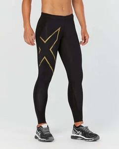 Nuevas mallas de compresión de entrenamiento MCS negras/doradas grandes altas LT WA4220B para mujer 2XU - Imagen 1 de 4