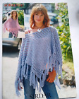 Knitting pattern for poncho with tassels dk