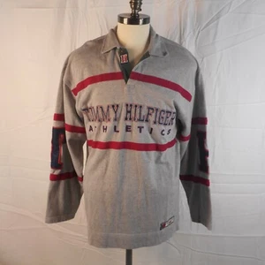 Tommy Hilfiger Athletics Sweater Mens Size M Pullover Big Spellout Logo - Picture 1 of 12