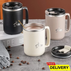 1pc 500ml Stainless Steel Insulated Mug High Quality Coffee/Tea Cup With Lid - Picture 1 of 4