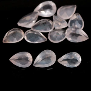 14.98 CT. Unheated 13Pcs Pink Rose Quartz Africa Pear - Picture 1 of 4